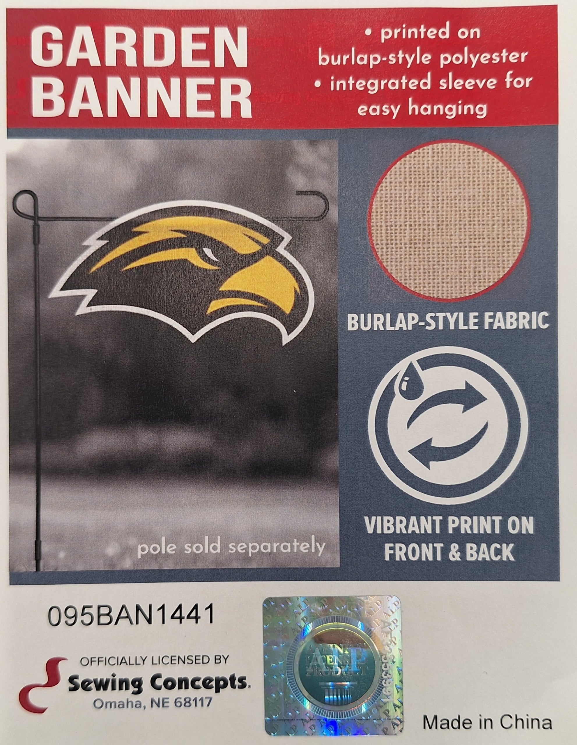 Eagle Head Burlap-Style Garden Banner