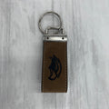 Keychain Leather Embossed Eagle Head