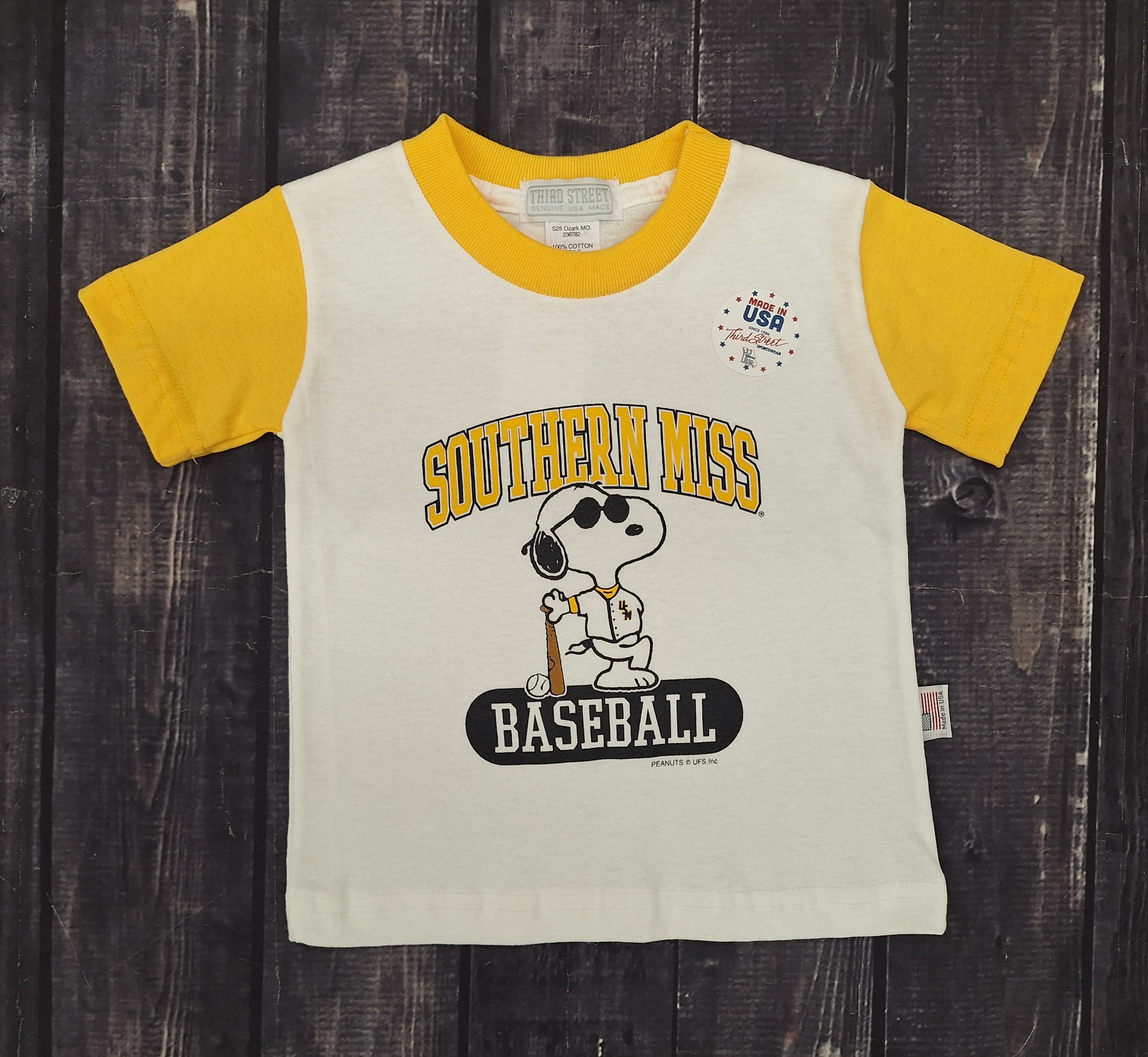 Toddler T-Shirt Snoopy Baseball with Southern Miss