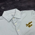 Southern Tide Men's Driver Dunes Edge Plaid Polo with Southern Miss Script