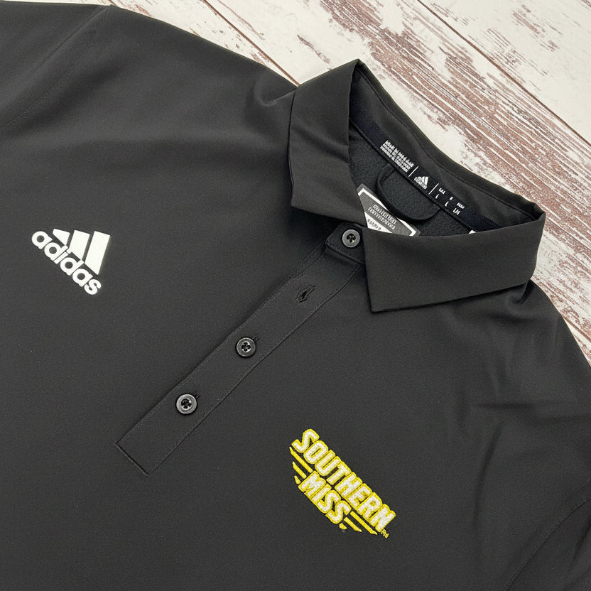Adidas Men's Stadium Coaches Polo with Southern Miss Bars