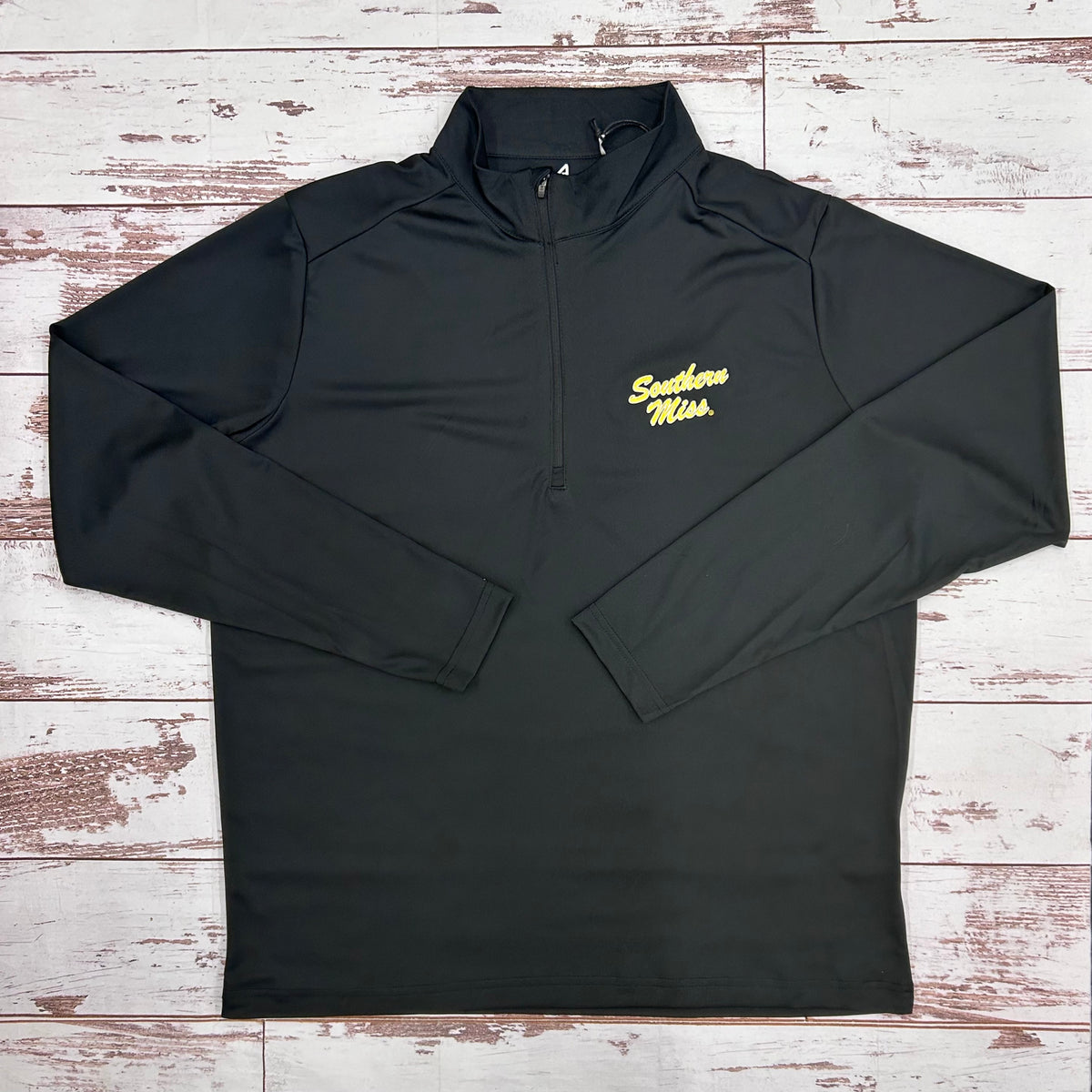 Antigua Men's Tribute Quarter Zip Pullover with Southern Miss Script