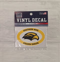 Auto Decal 3" Euro Southern Miss Golden Eagles with Eagle Head