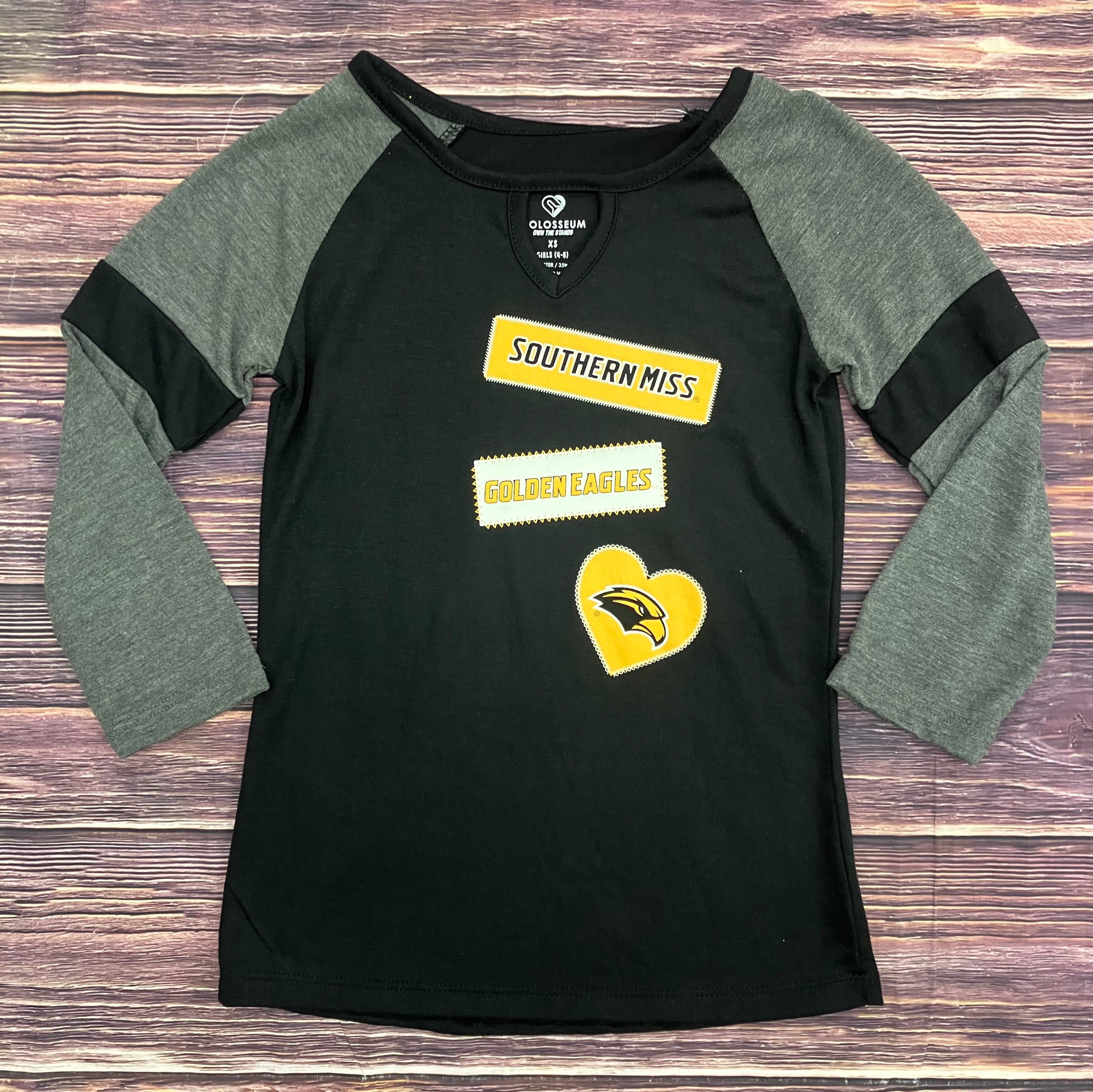 Youth 3/4 Sleeve All You Need T-Shirt with Golden Eagle Logos