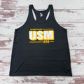 Women's Racerback Tank Top with USM Golden Eagles 1910