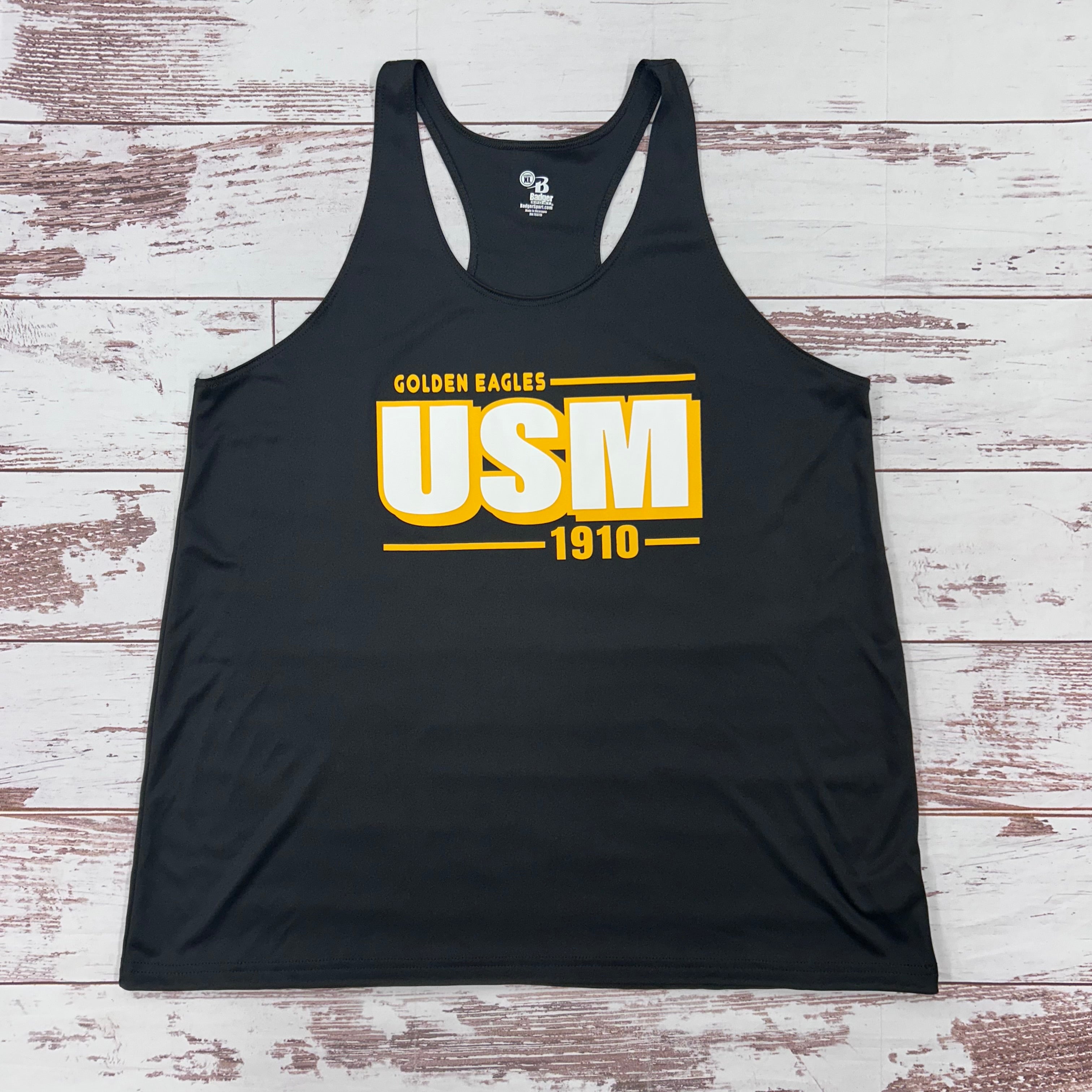 Women's Racerback Tank Top with USM Golden Eagles 1910
