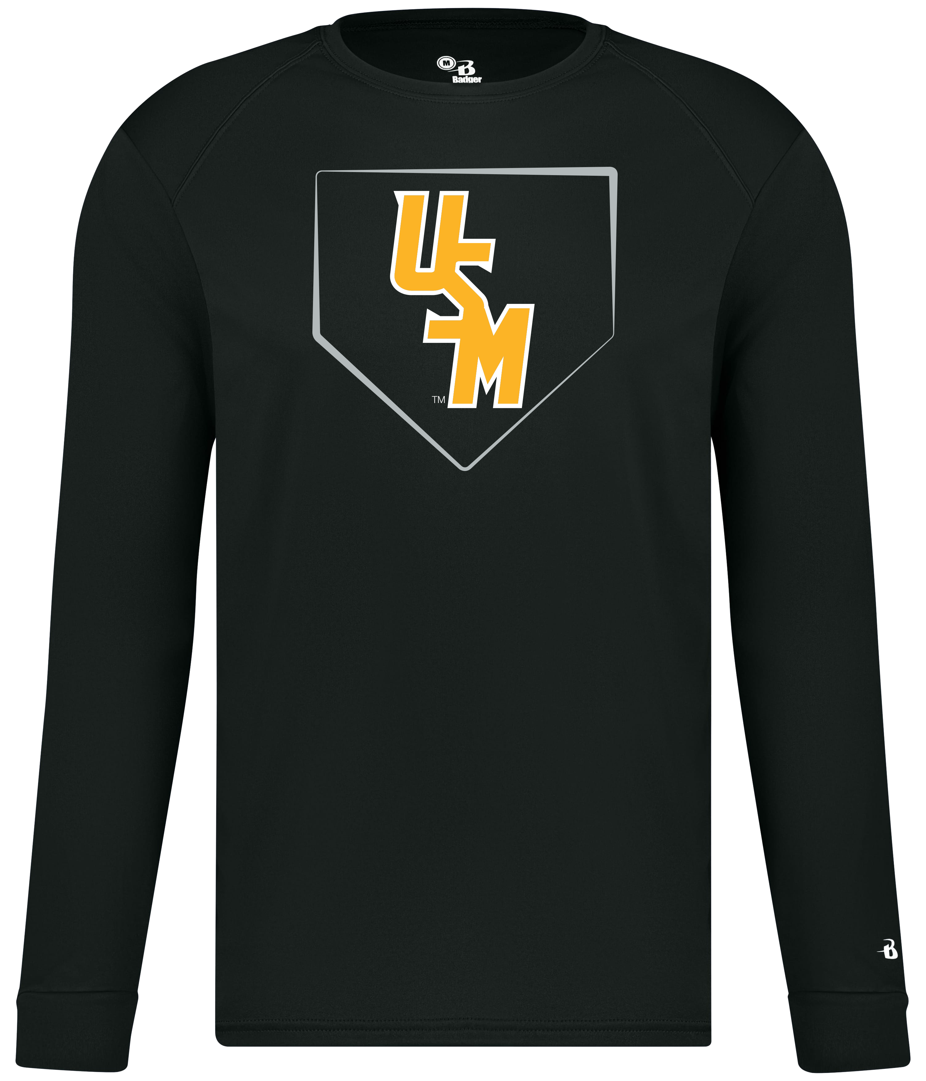 T-Shirt Long Sleeve B-Core Plate Emblem Stacked USM
