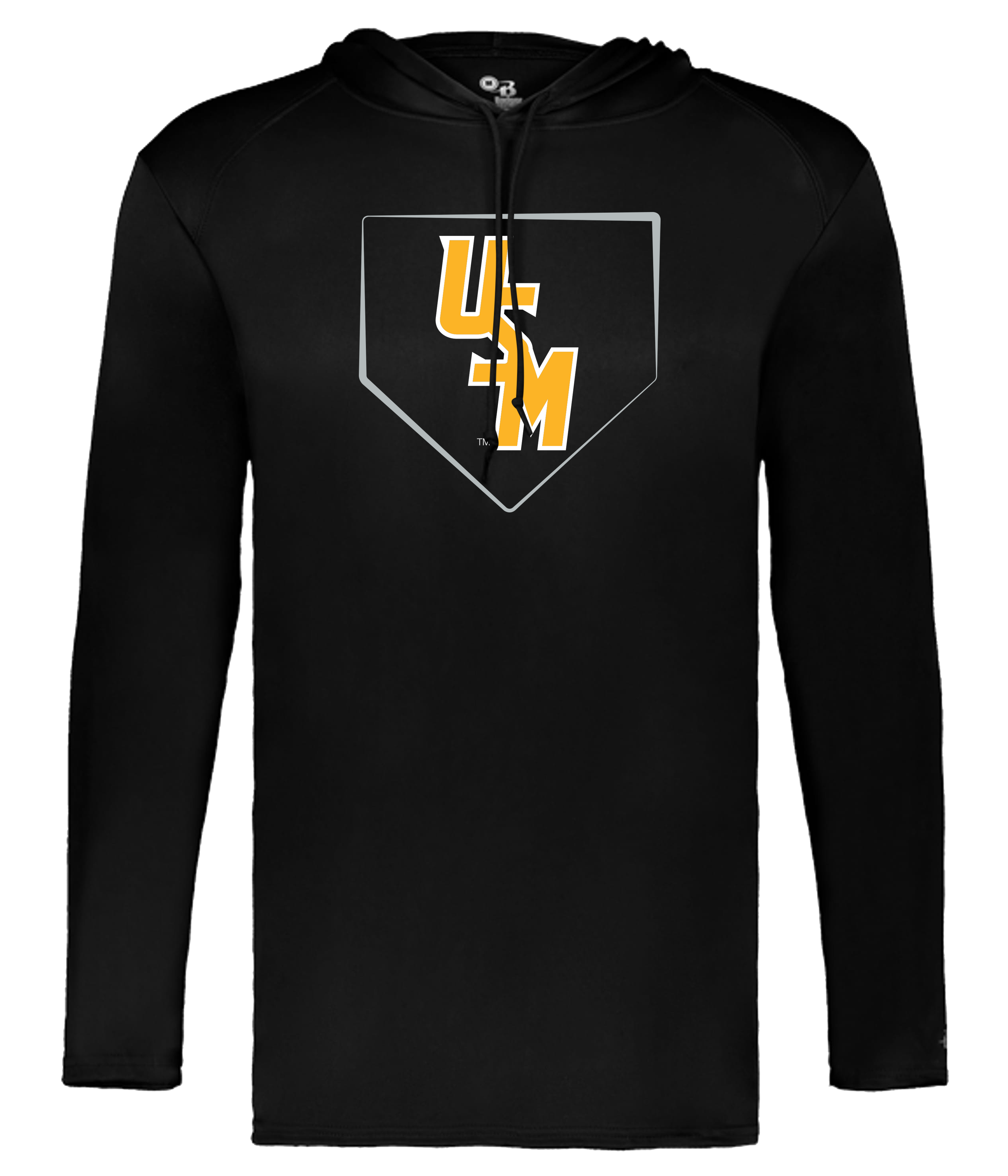 T-Shirt Long Sleeve Hooded B-Core with Plate Outline Stacked USM