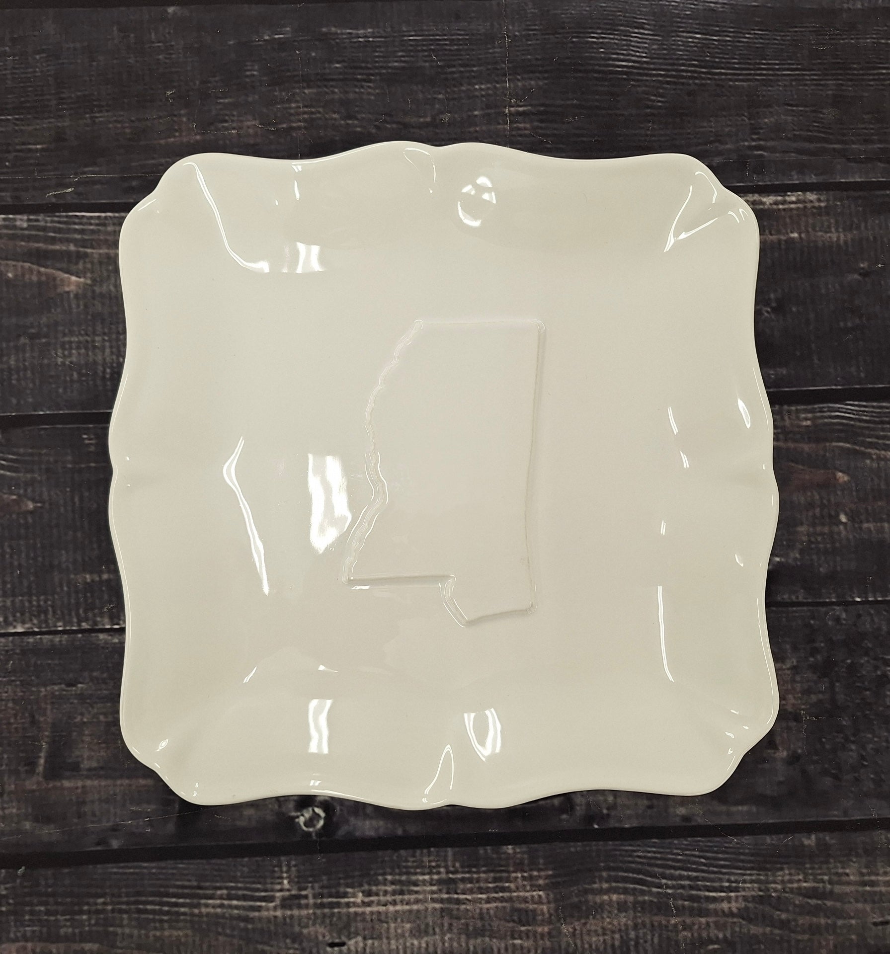 Home Tray Ceramic Sq Shape Of Mississippi Embsd