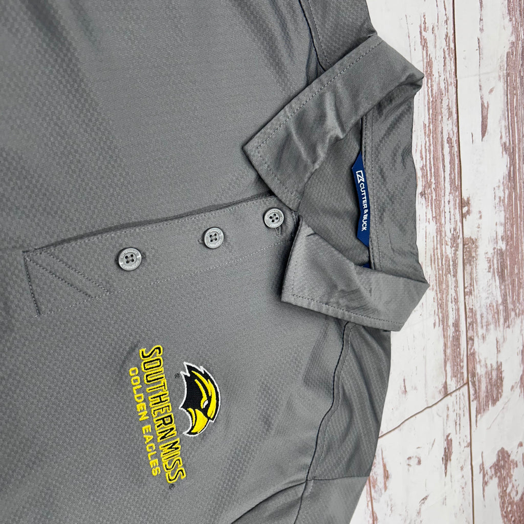 Cutter & Buck Men's Prospect Textured Stretch Polo with Wordmark