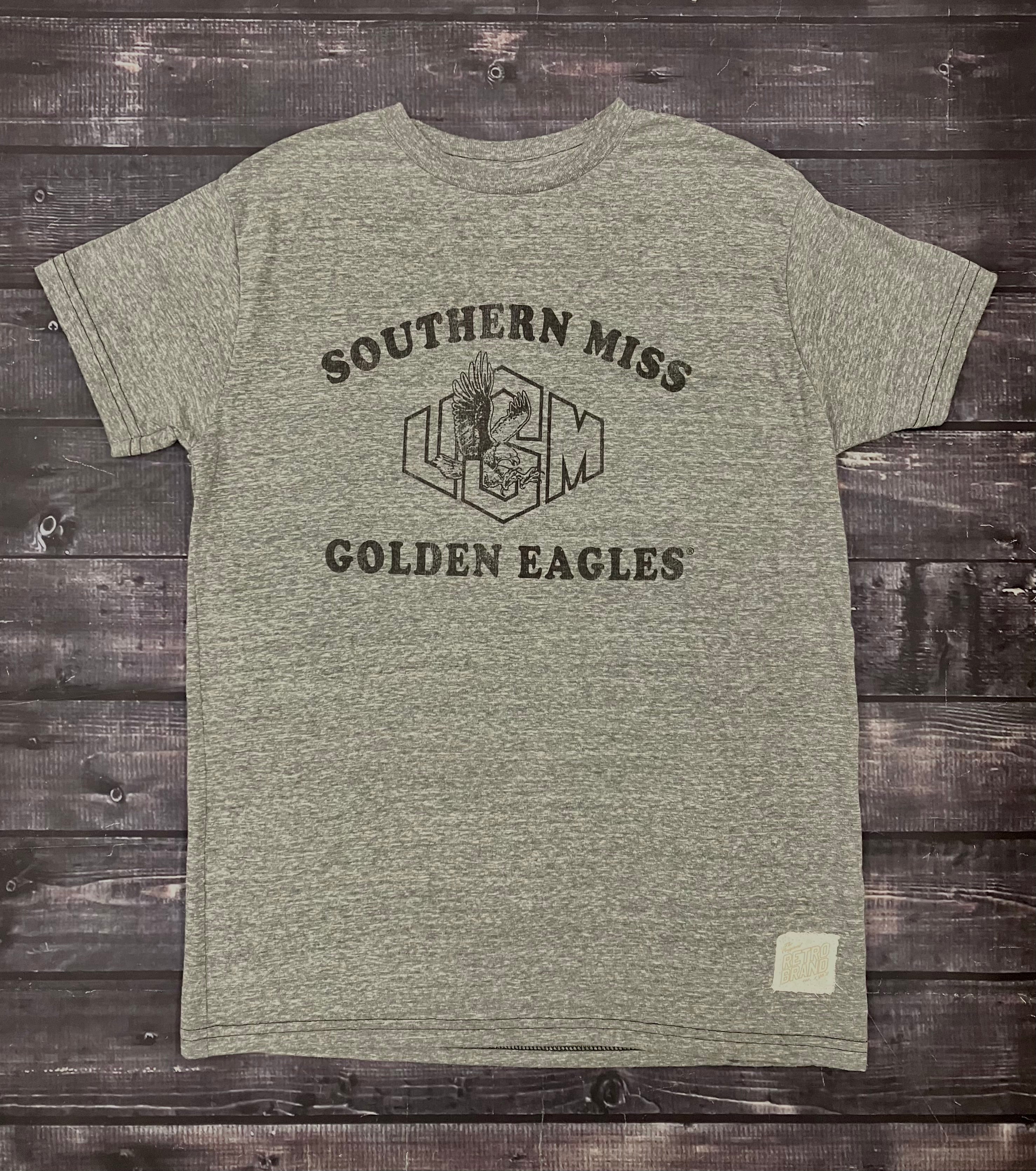 T-Shirt Short Sleeve Triblend with Southern Miss USM Attack Eagle Golden Eagles