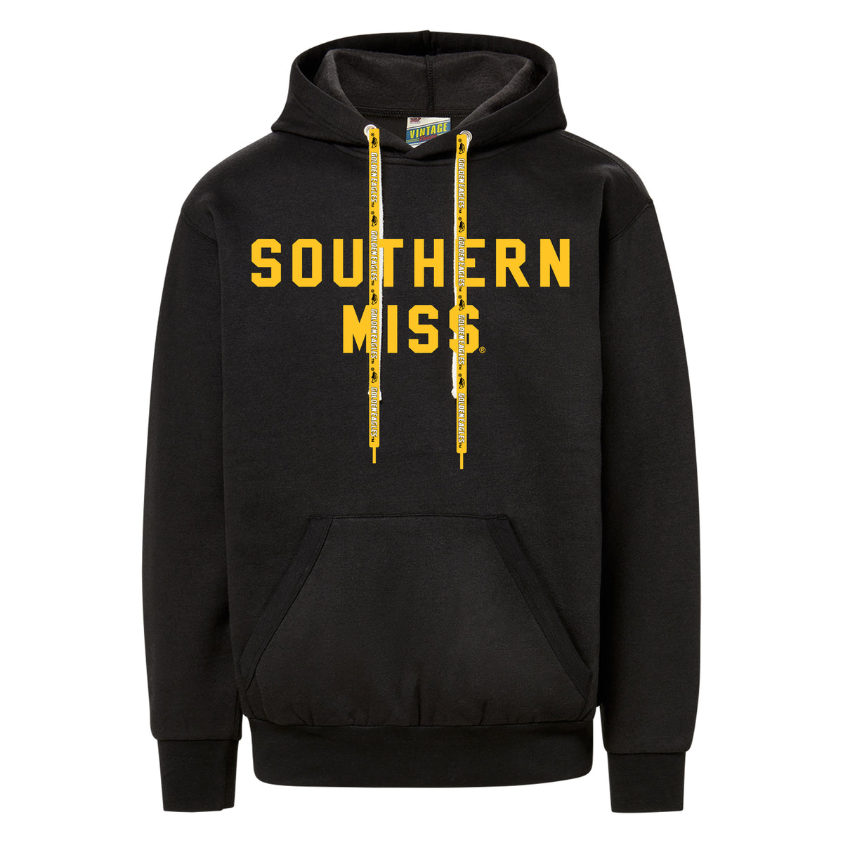 Vintage Fleece Hooded Sweatshirt with Southern Miss and Custom Laces