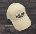 Cap Baseball Bill Rope White with PVC Southern Miss Bars Black Rubber Logo