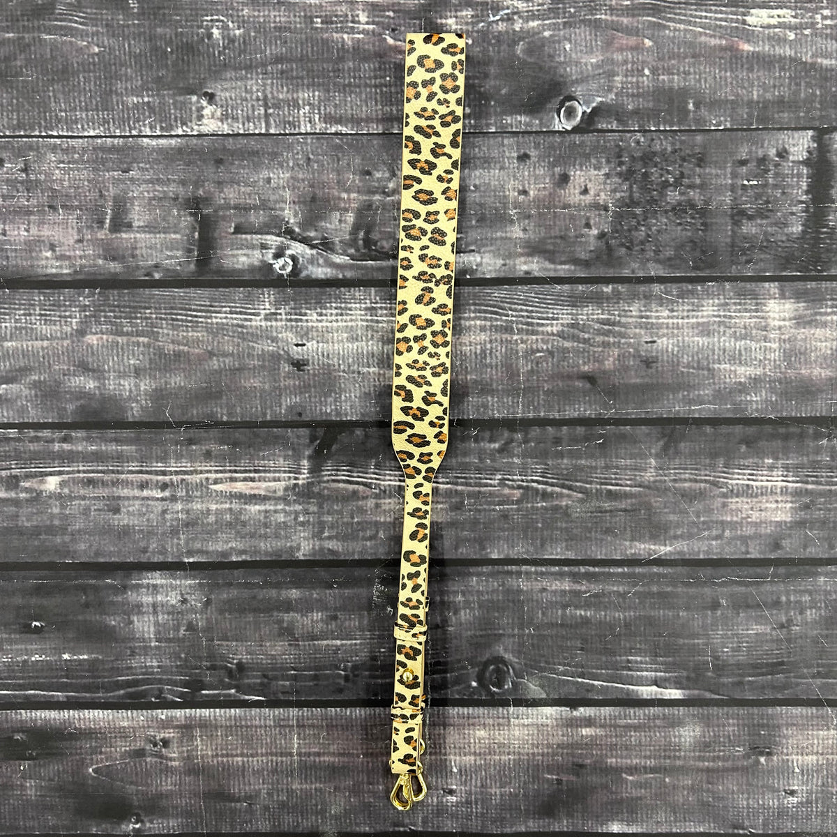 Reversable Leather Guitar & Purse Strap Lepord Print