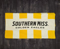Cabana Rugby Striped Beach Towel with Southern Miss Golden Eagles