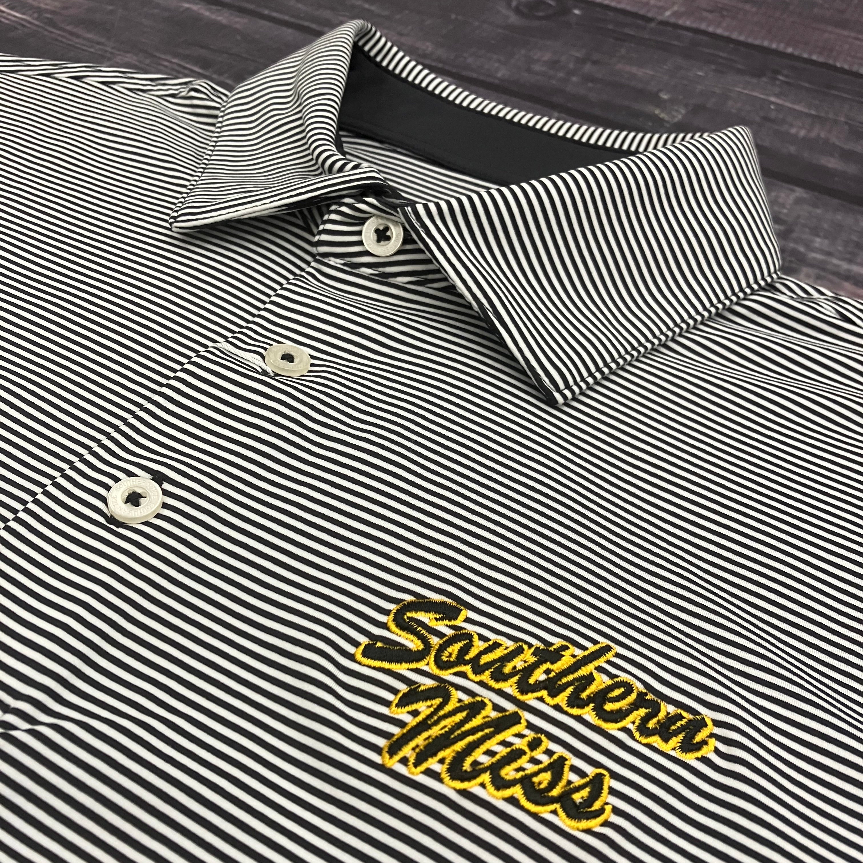 Southern Tide Polo Men's Brrreeze Meadowbrook Striped White