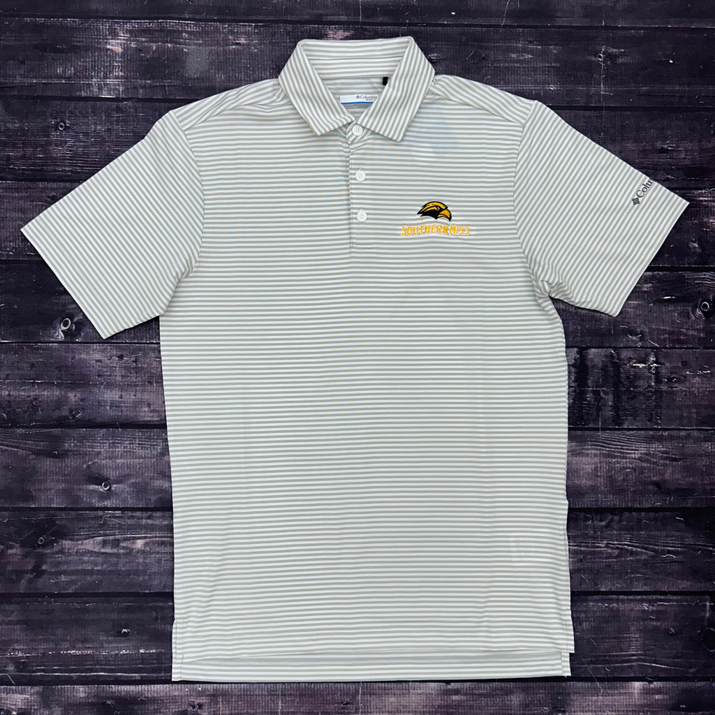 Columbia Men's Club Omni-Wick Invite Polo with Eagle Head Southern Miss