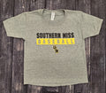 Youth Southern Miss Baseball Dripower T-shirt with Stacked USM