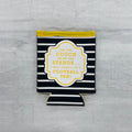 Striped Football Fan Can Coozie