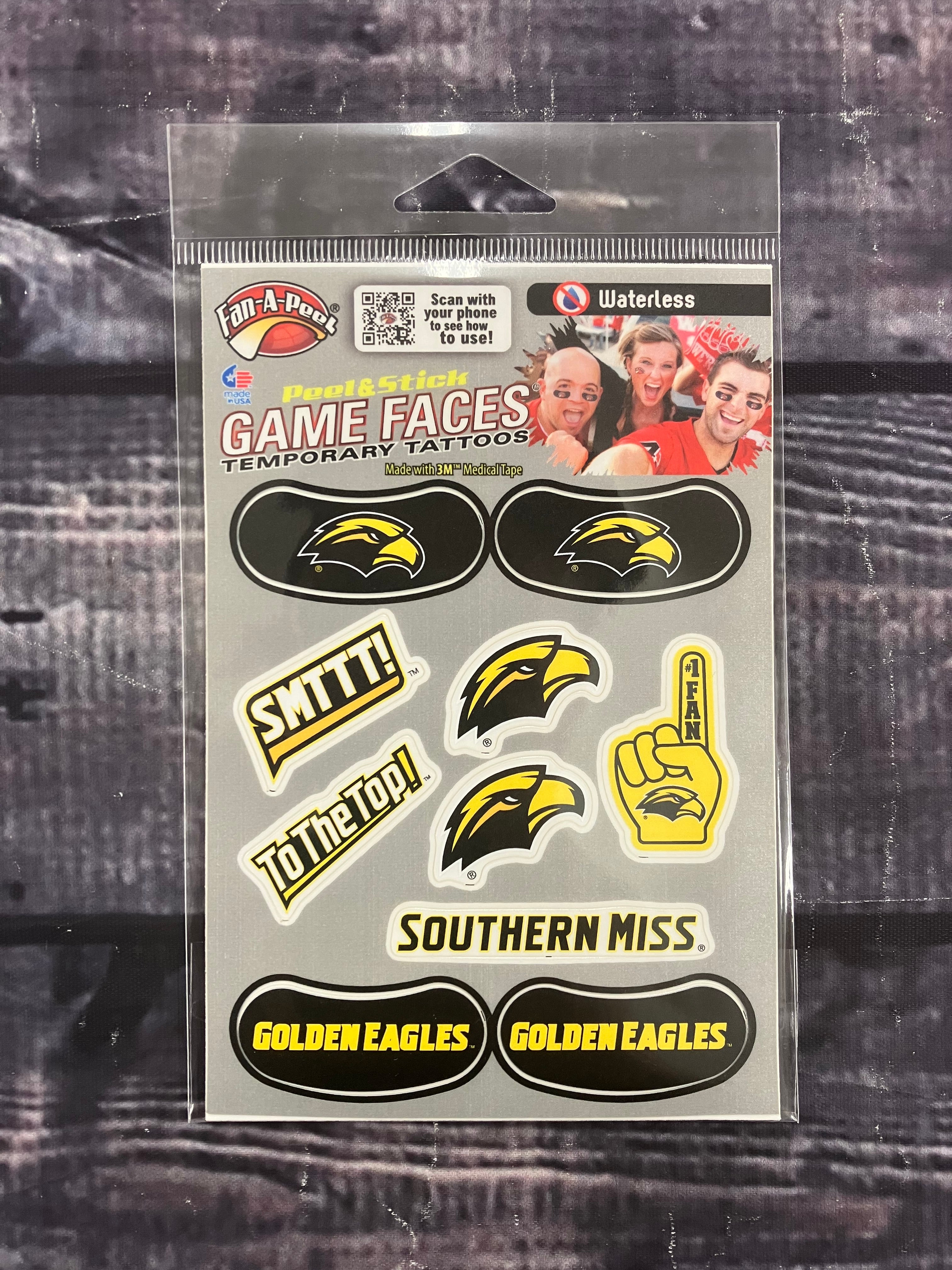 Face Tattoos 10PK Combo Peel & Stick with Multiple Logos