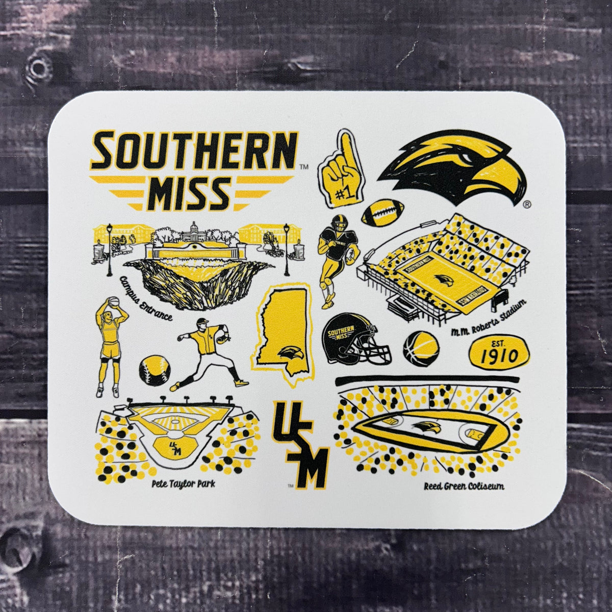 Tech Mouse Pad Impressions Var University Of Southern Mississippi Logos Scenes Icons