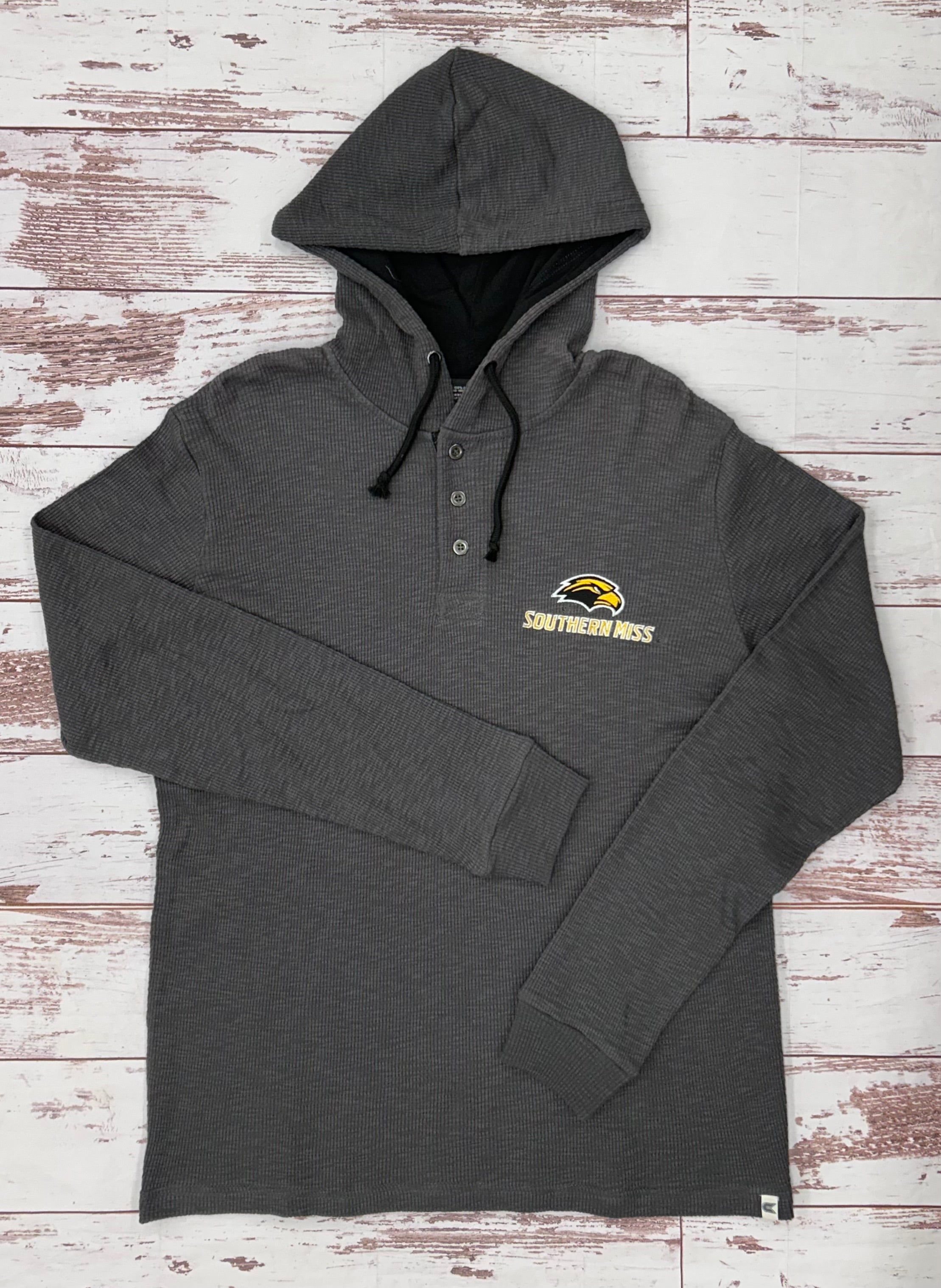 Men’s Affirmative Hooded Sweatshirt Pullover with Eagle Head Southern Miss