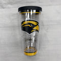 Clear 24 oz Gold Stripe Classic Tumbler with Eagle Head Southern Miss