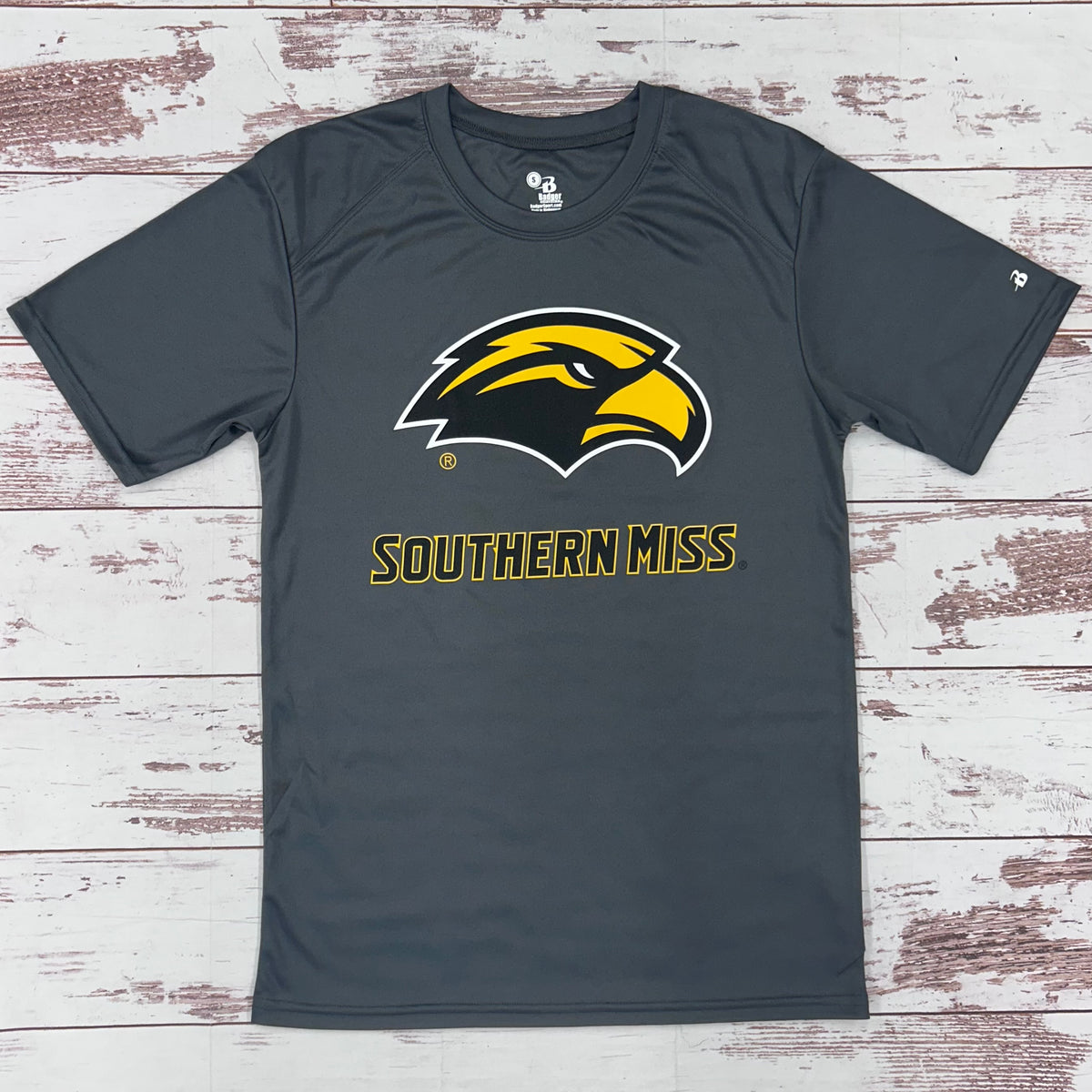 B-Core Short Sleeve T-Shirt with Eagle Head Southern Miss