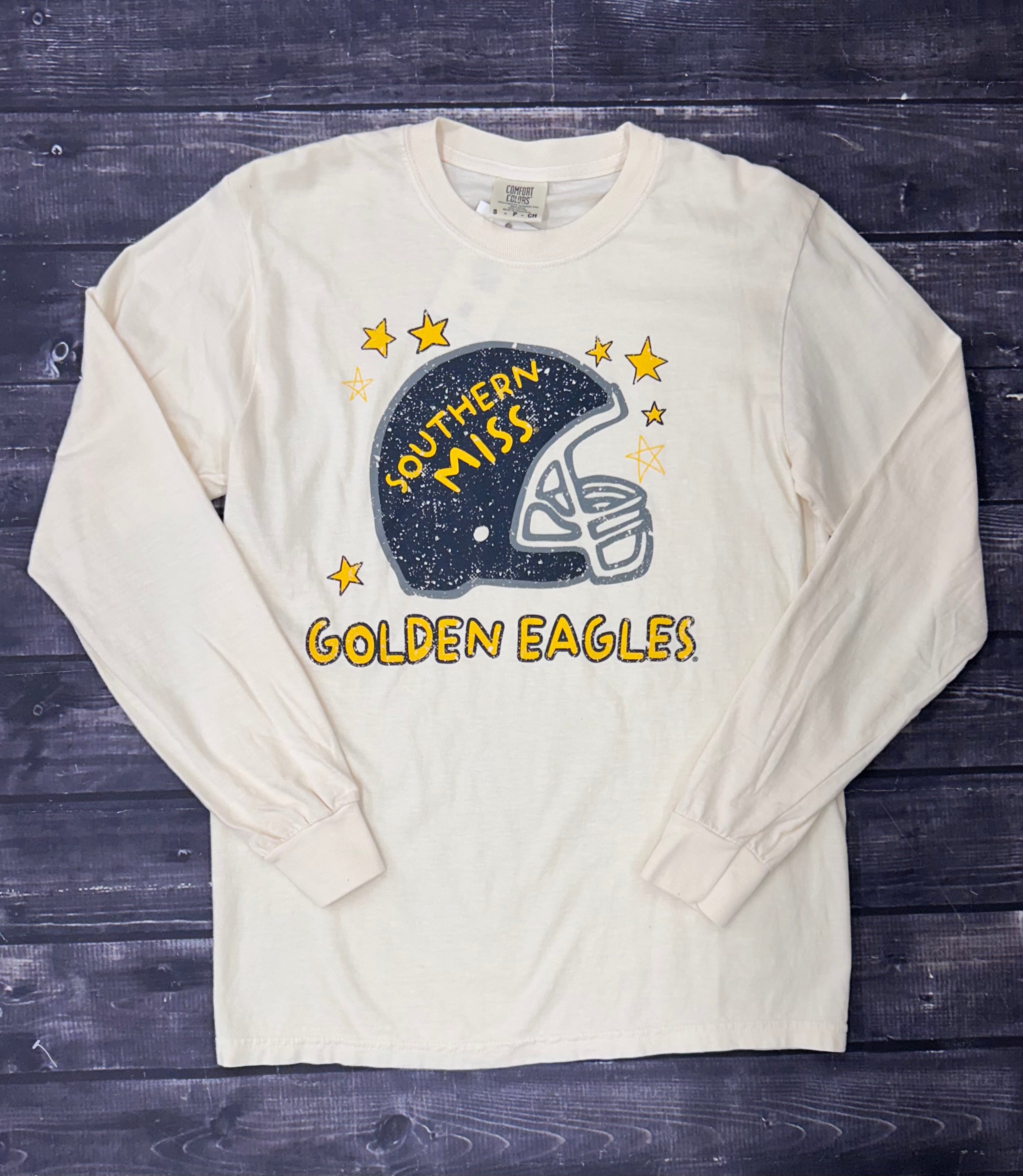 T-Shirt Long Sleeve Hand-drawn Helmet