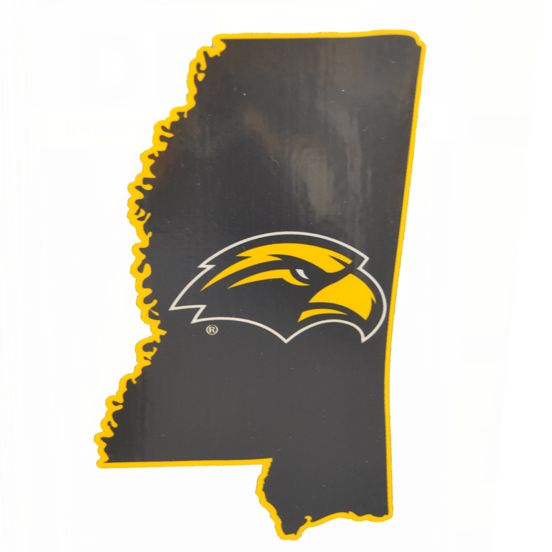 Auto Decal Mississippi Emblem In Black Eagle Head