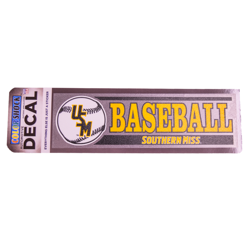 Auto Decal Stacked USM Baseball Southern Miss
