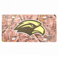 Auto License Plate Camo Eagle Head