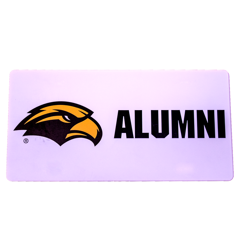 Auto License Plate Eagle Head Alumni