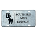 Auto License Plate Pewter Stacked USM Baseball