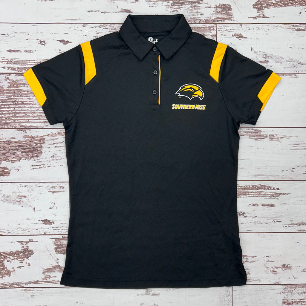 Badger Women's On the Rise Polo with Eagle Head Southern Miss