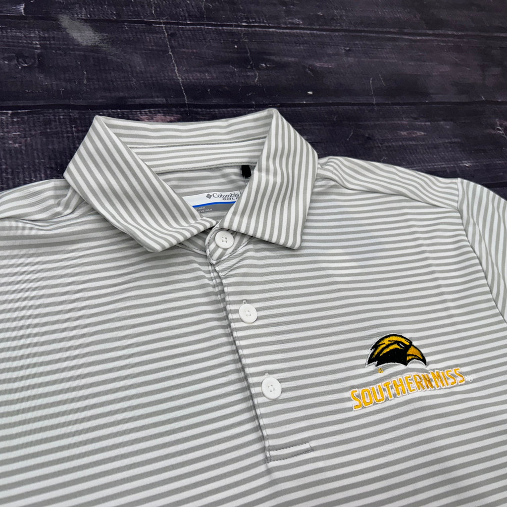 Columbia Men's Club Omni-Wick Invite Polo with Eagle Head Southern Miss