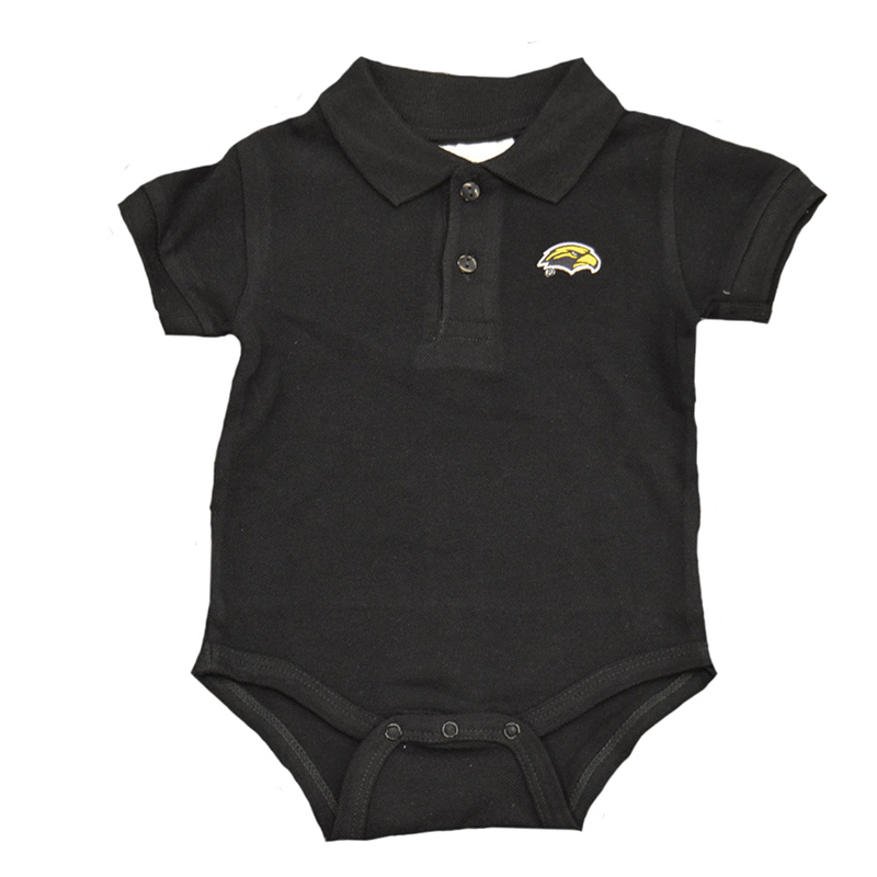 Atlanta Hosiery Co. Baby Polo Short Sleeve Onesie with Eagle Head