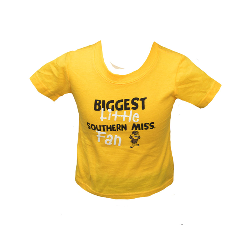 College Kids Baby T-Shirt Short Sleeve Biggest Little Southern Miss Fan with Seymour