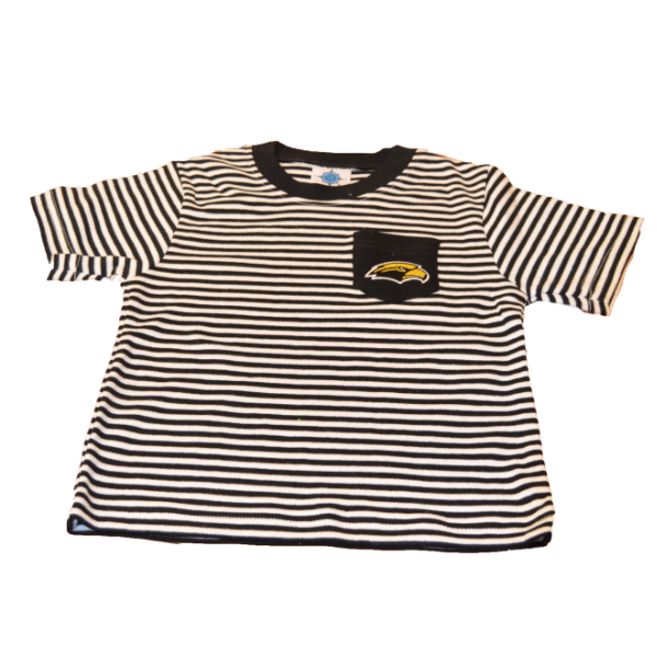 Creative Knitwear Baby Striped Short Sleeve T-Shirt with Pocket