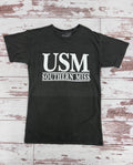 T-Shirt Short Sleeve Coastal Color USM Double Bars Black Caviar