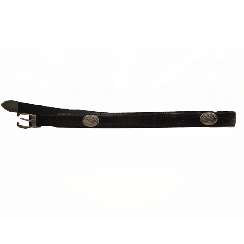 Eagle Head Concho Crocodile Leather Belt