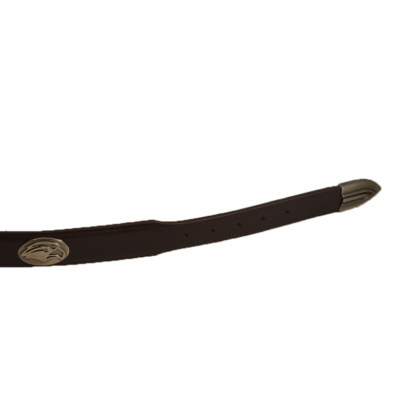 Eagle Head Concho Braided Leather Belt With Tip