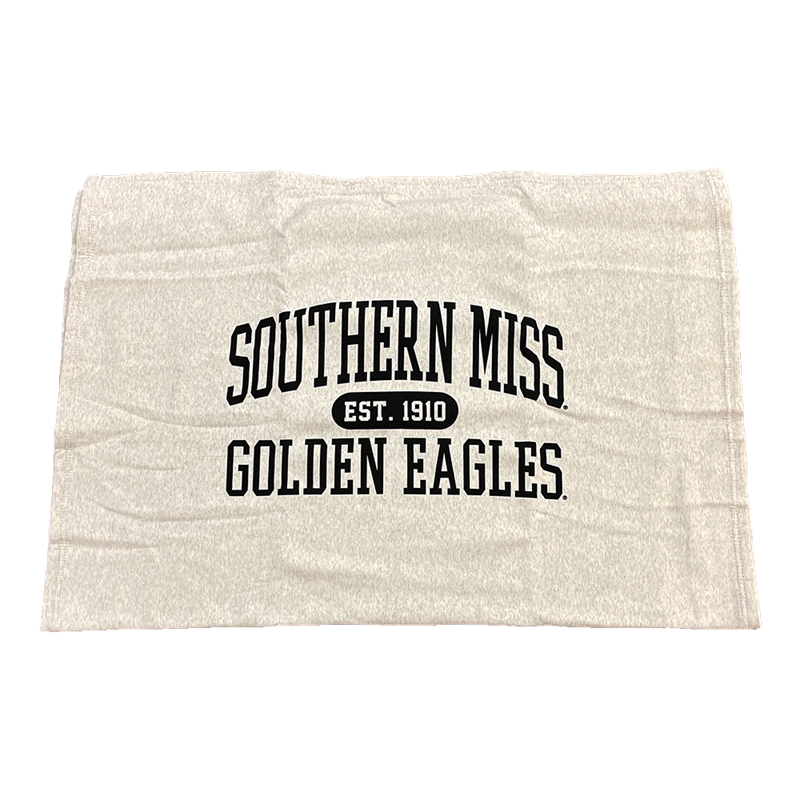 Pro-Weave Sweatshirt Blanket with Southern Miss Est 1910 Golden Eagles