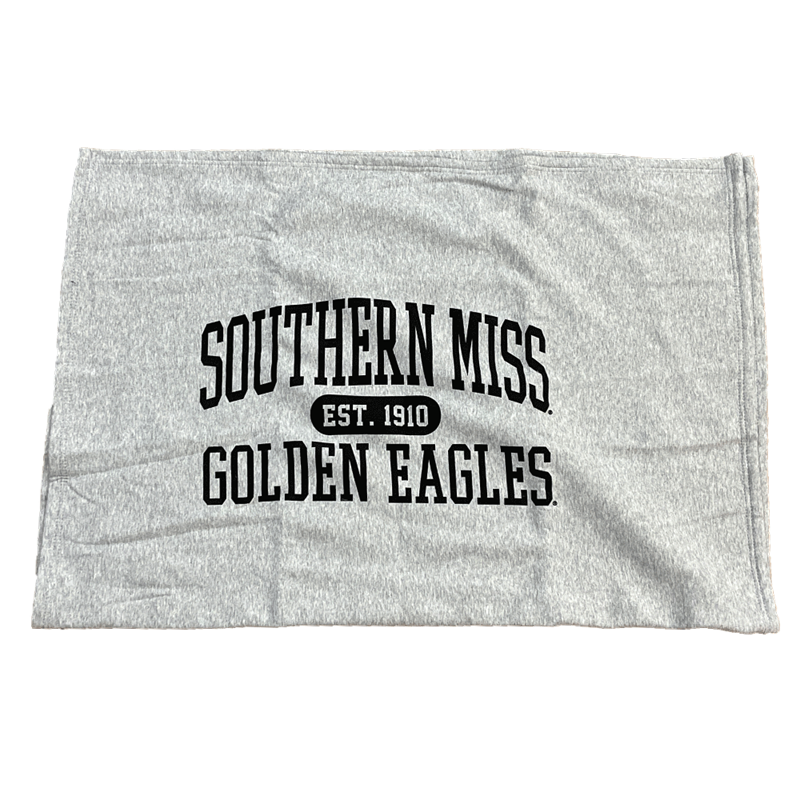 Pro-Weave Sweatshirt Blanket with Southern Miss Est 1910 Golden Eagles