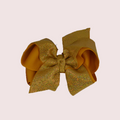 Bow Medium Glitter Gold