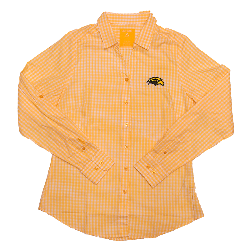Antigua Women's Button Down Long Sleeve Eagle Head