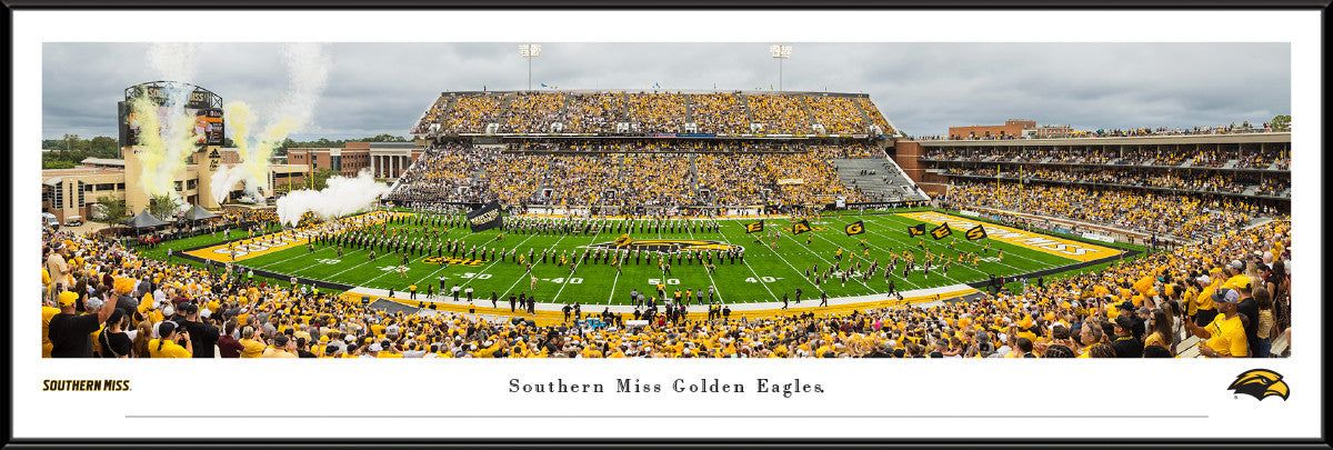 Panorama Southern Miss #3 Football 50 Yard 2025 Southern Miss Golden Eagles
