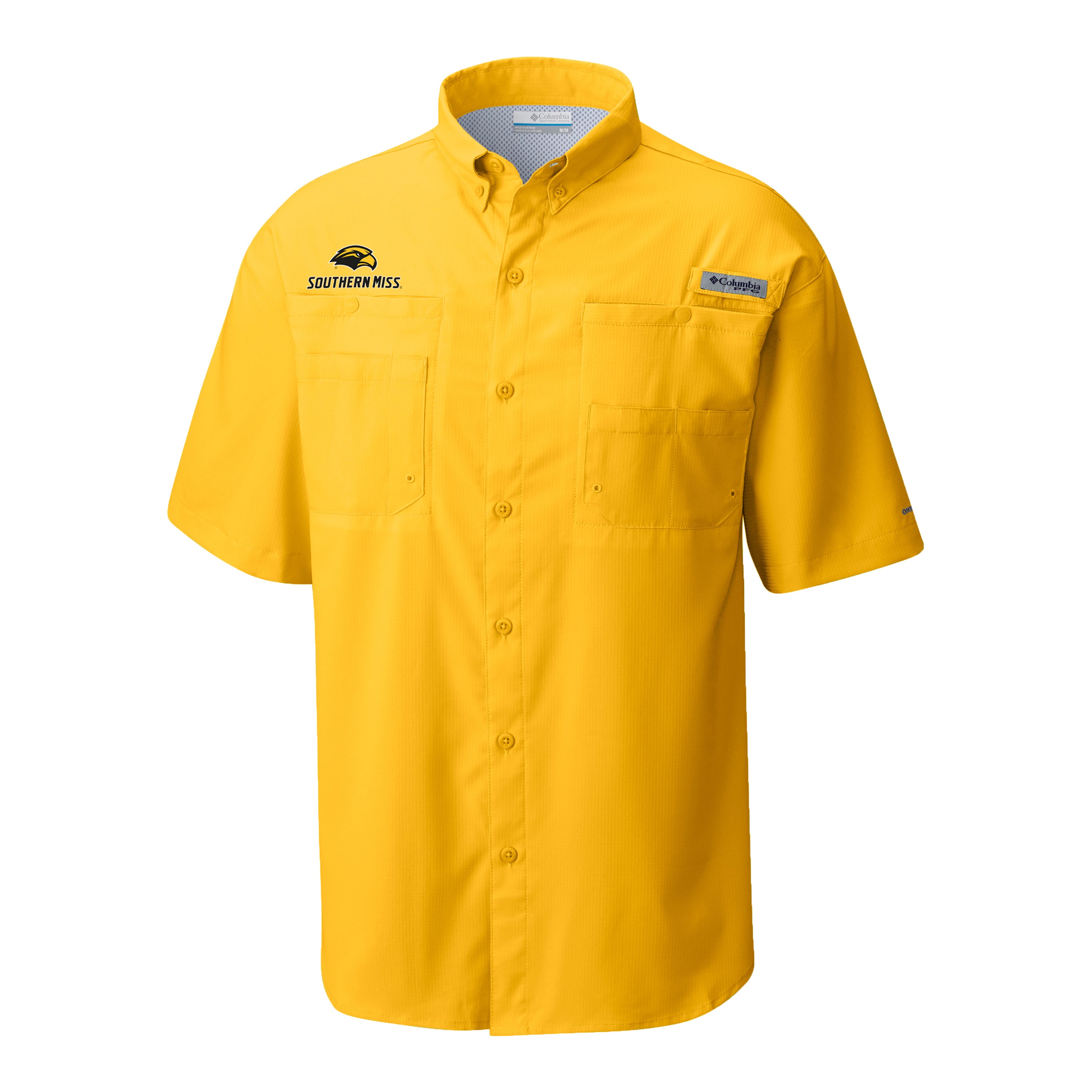 Columbia Men's Short Sleeve Tamiami with Eagle Head Southern Miss
