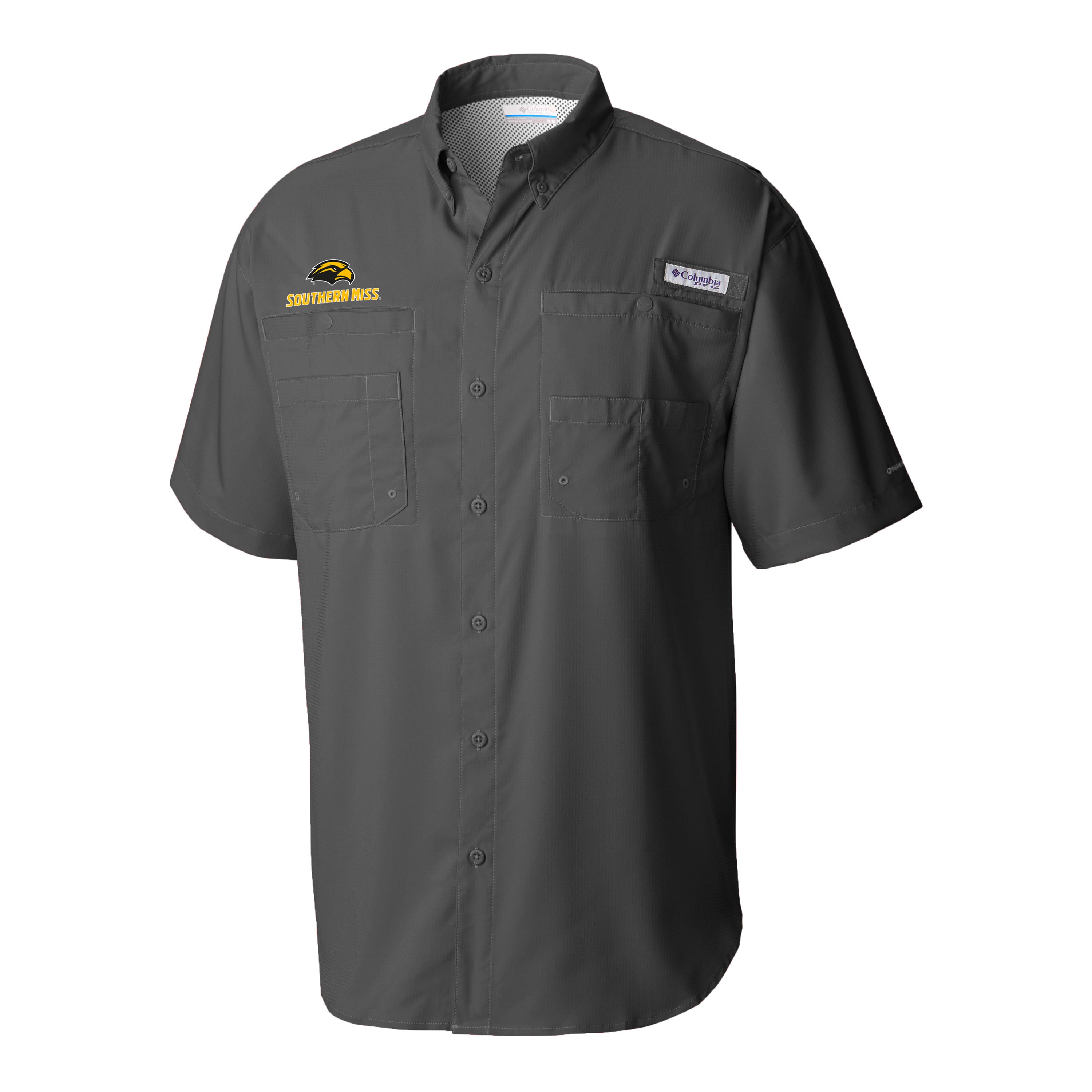 Columbia Men's Short Sleeve Tamiami with Eagle Head Southern Miss