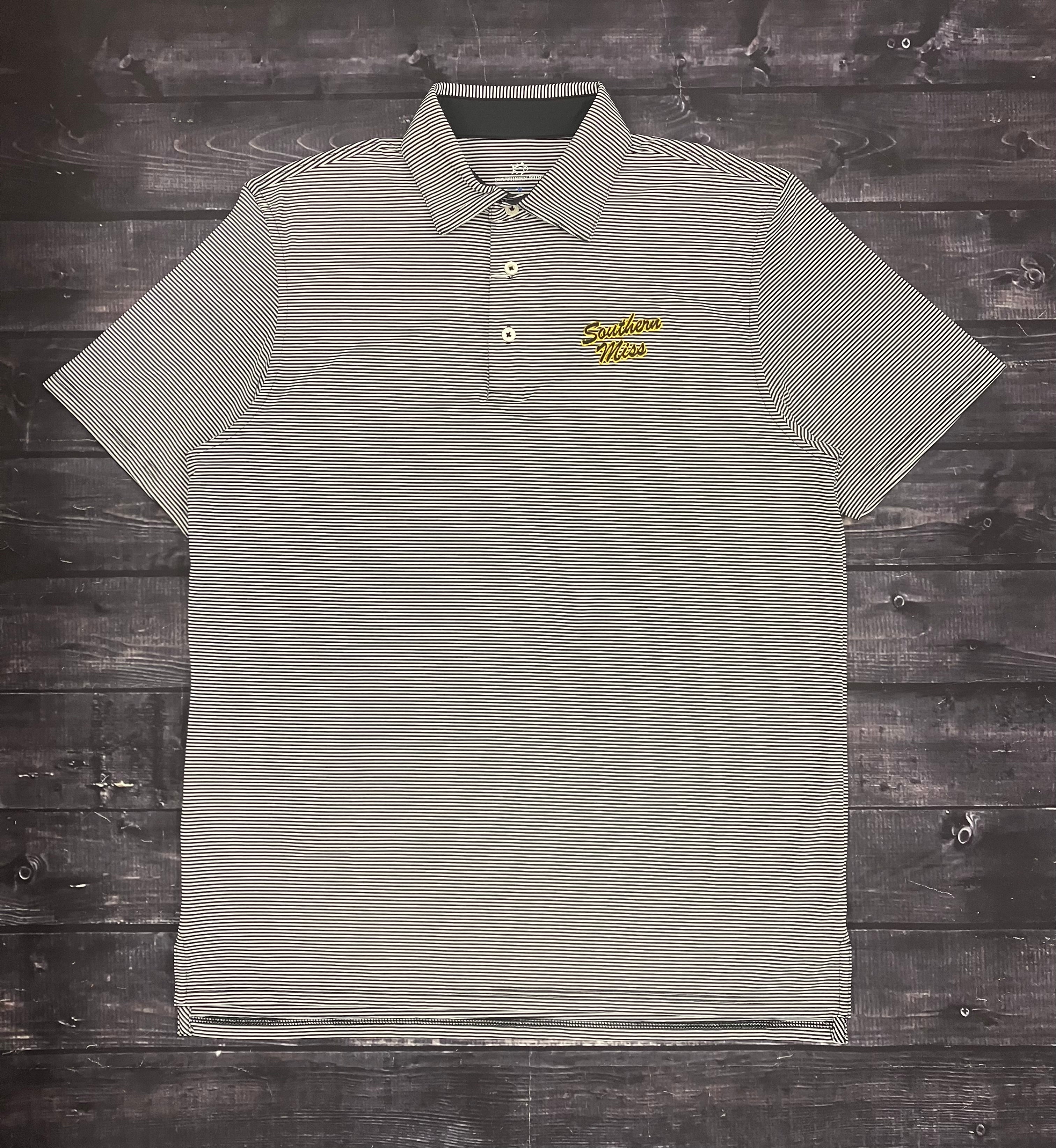Southern Tide Polo Men's Brrreeze Meadowbrook Striped White